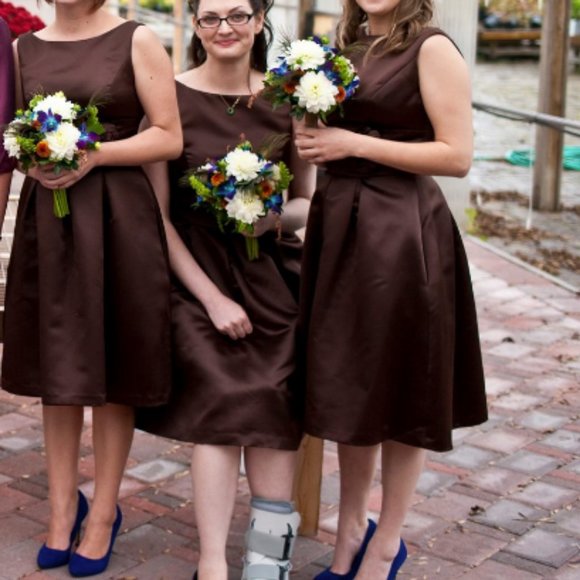 Dessy Collection Sleeveless Bridesmaid/Prom/Formal Dress - Style 2780 - Espresso - Picture 2 of 8